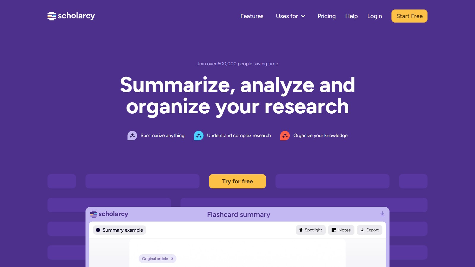 Scholarcy 产品预览图