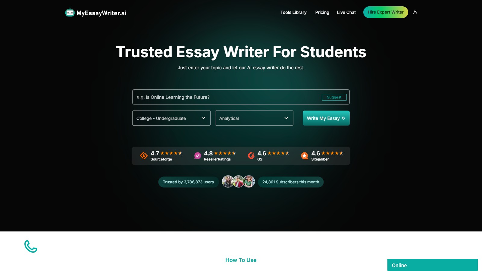 MyEssayWriter.ai 产品预览图