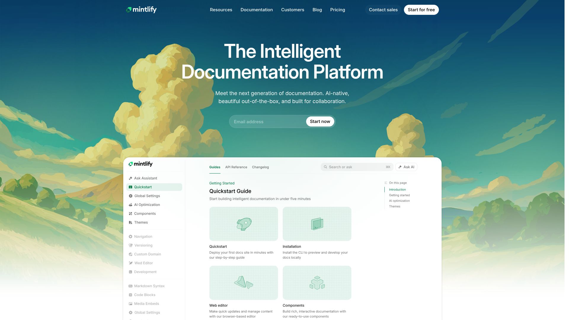 Mintlify 产品预览图