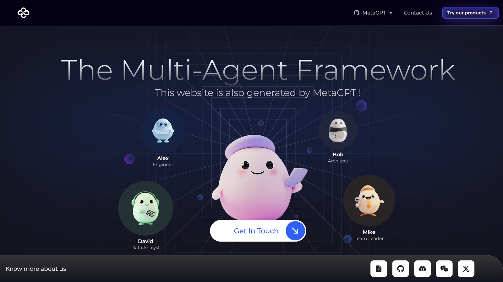 MGX (MetaGPT X) 产品预览图