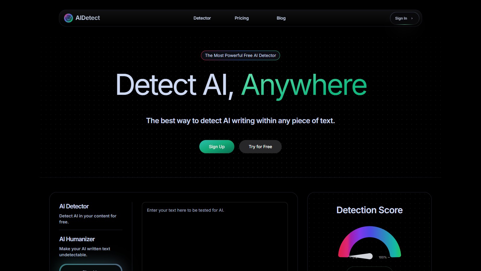 AI Detect 产品预览图