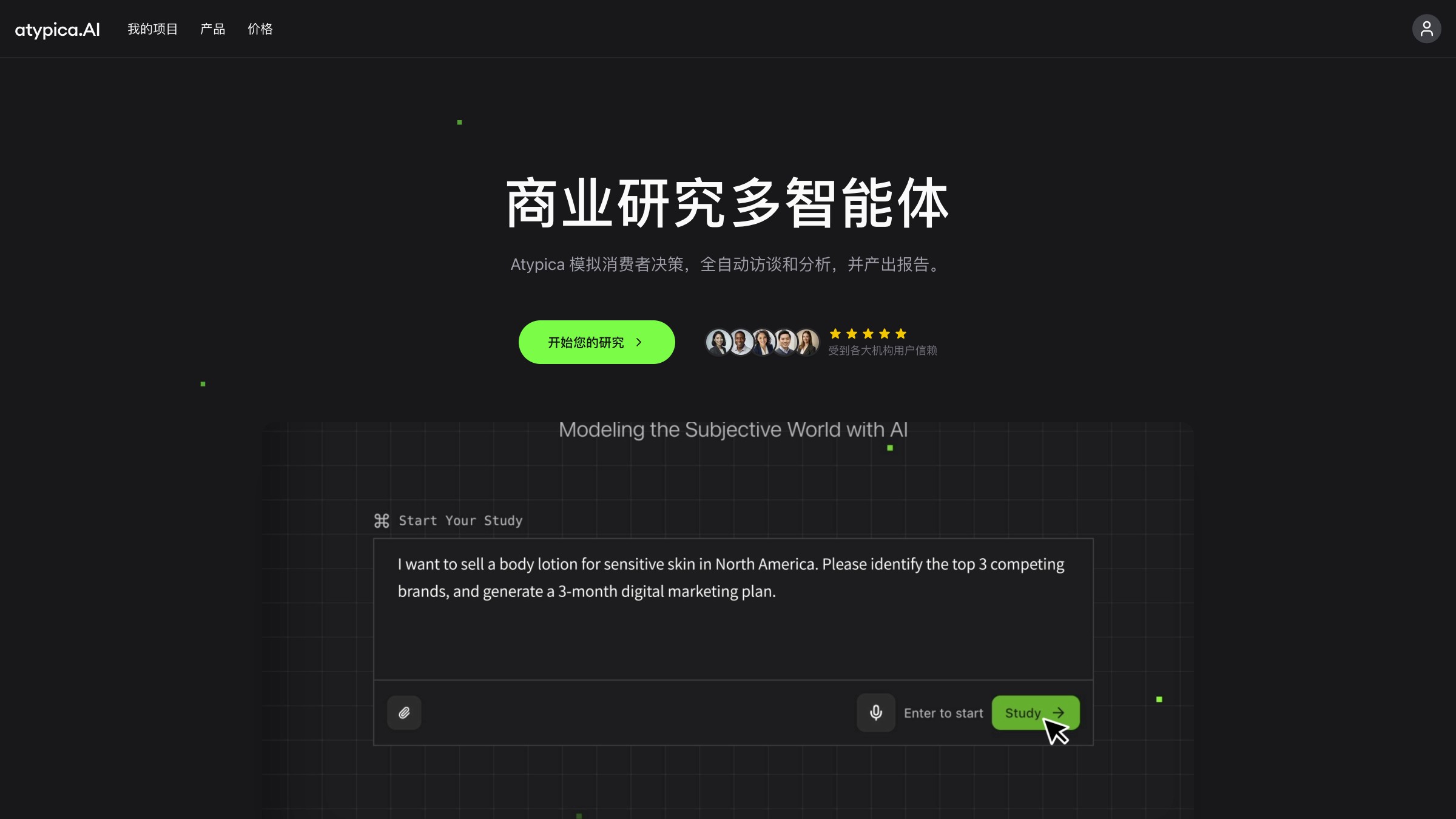 atypica.AI 产品预览图