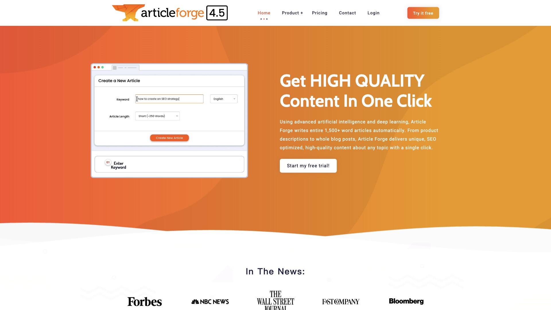 Article Forge 产品预览图