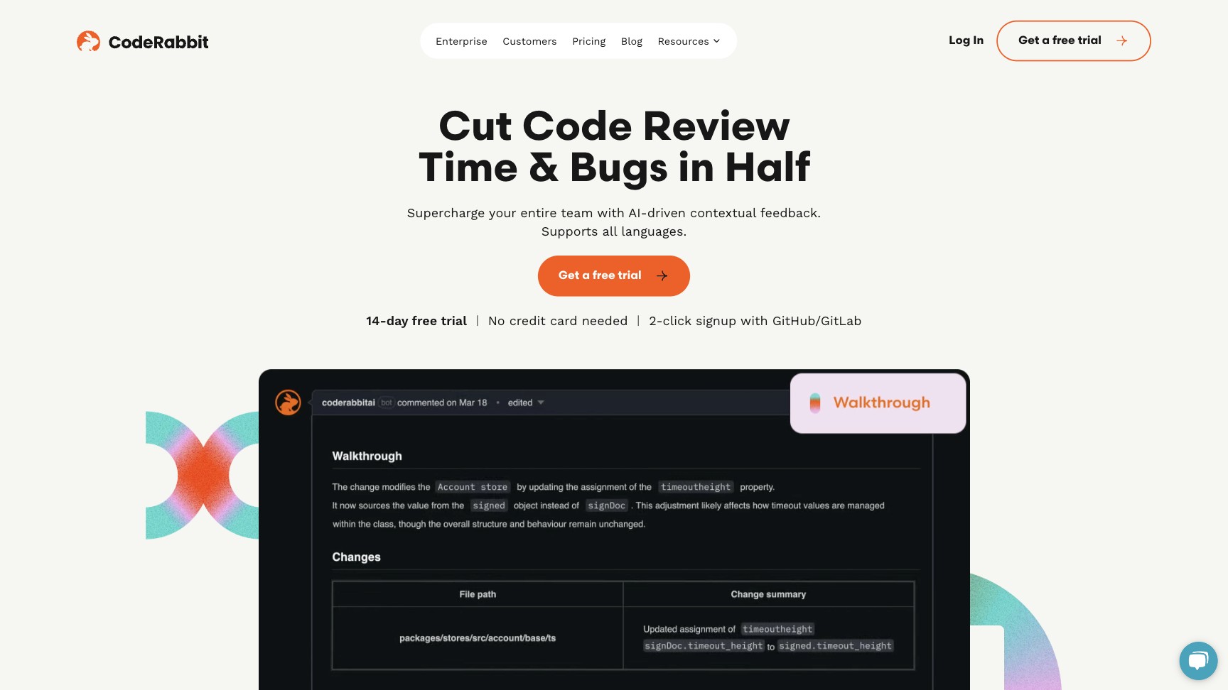 CodeRabbit 产品预览图