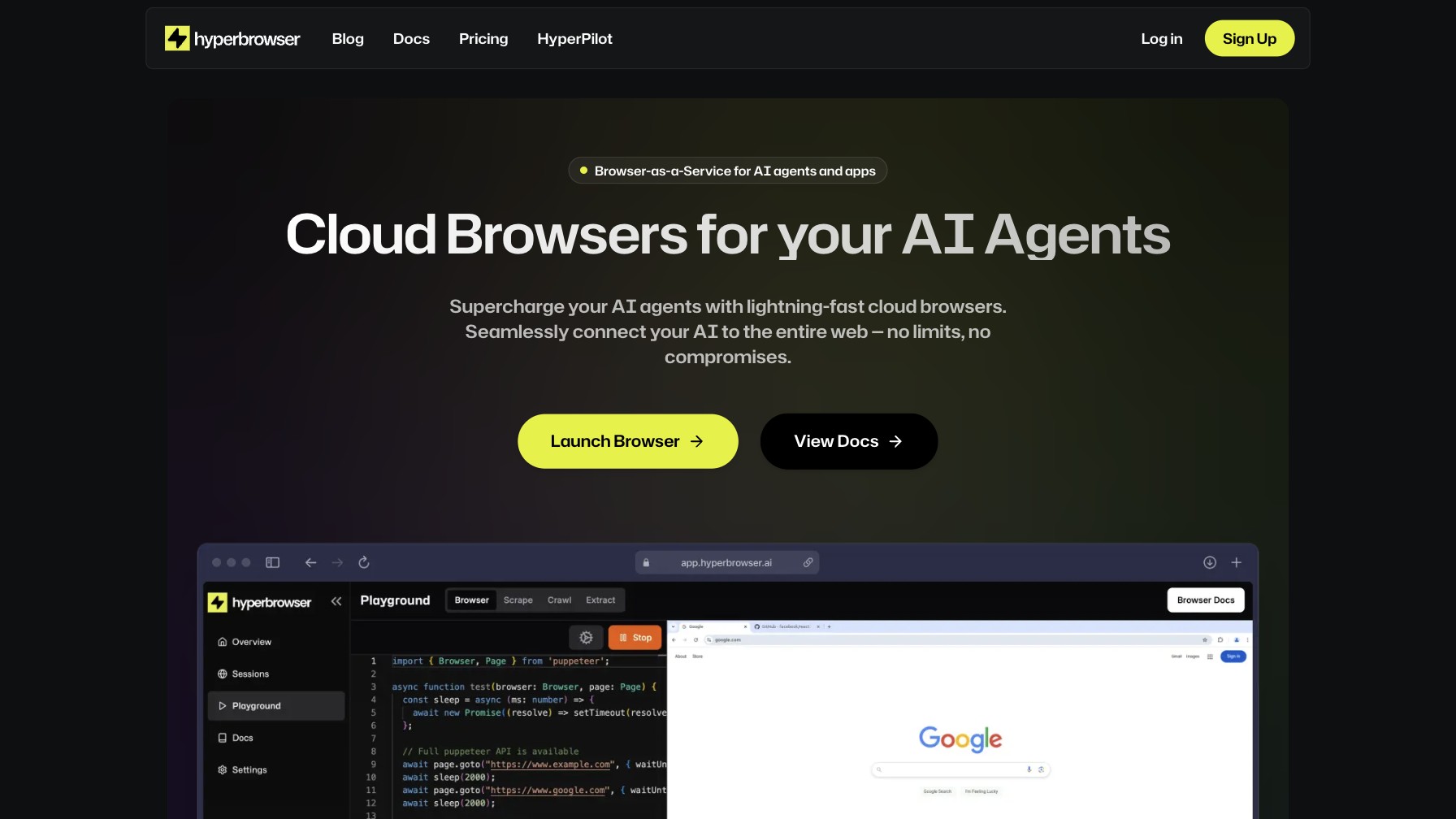 Hyperbrowser 产品预览图