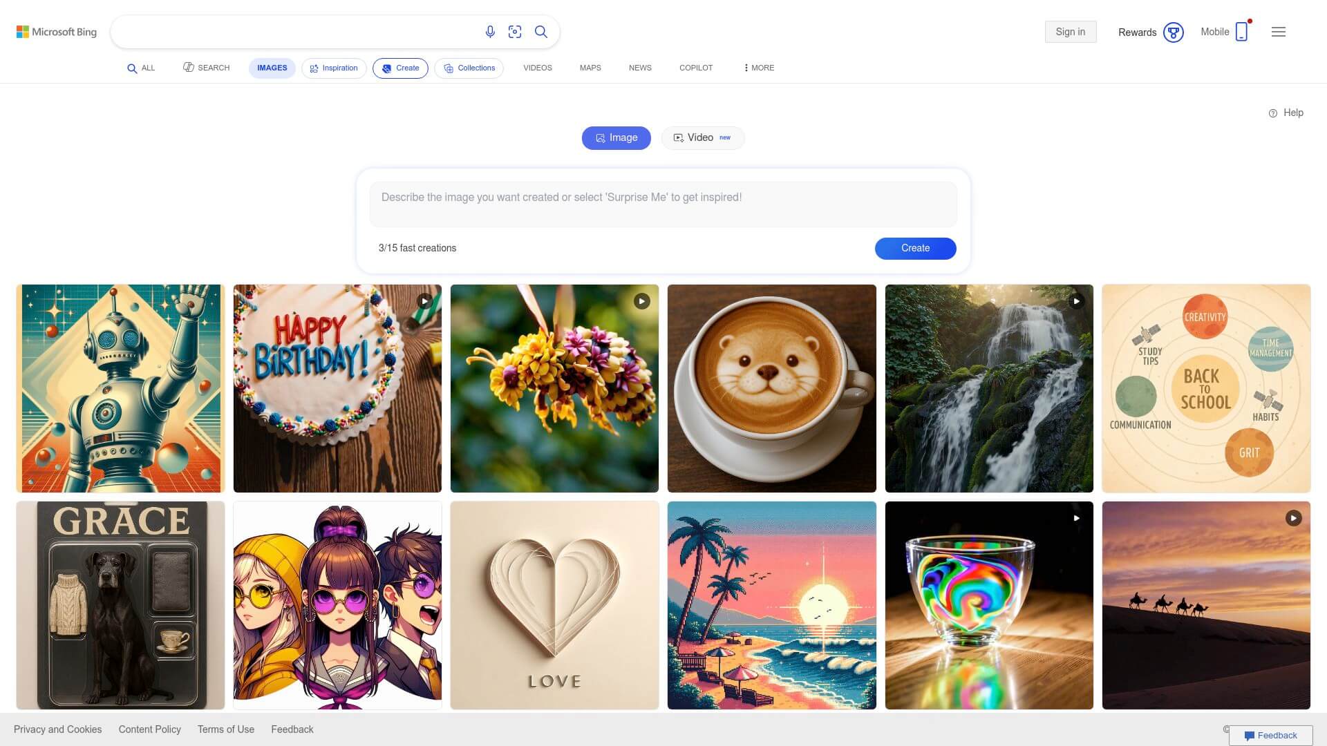 Bing Image Creator 产品预览图