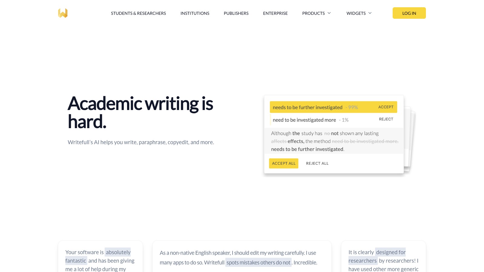Writefull 产品预览图