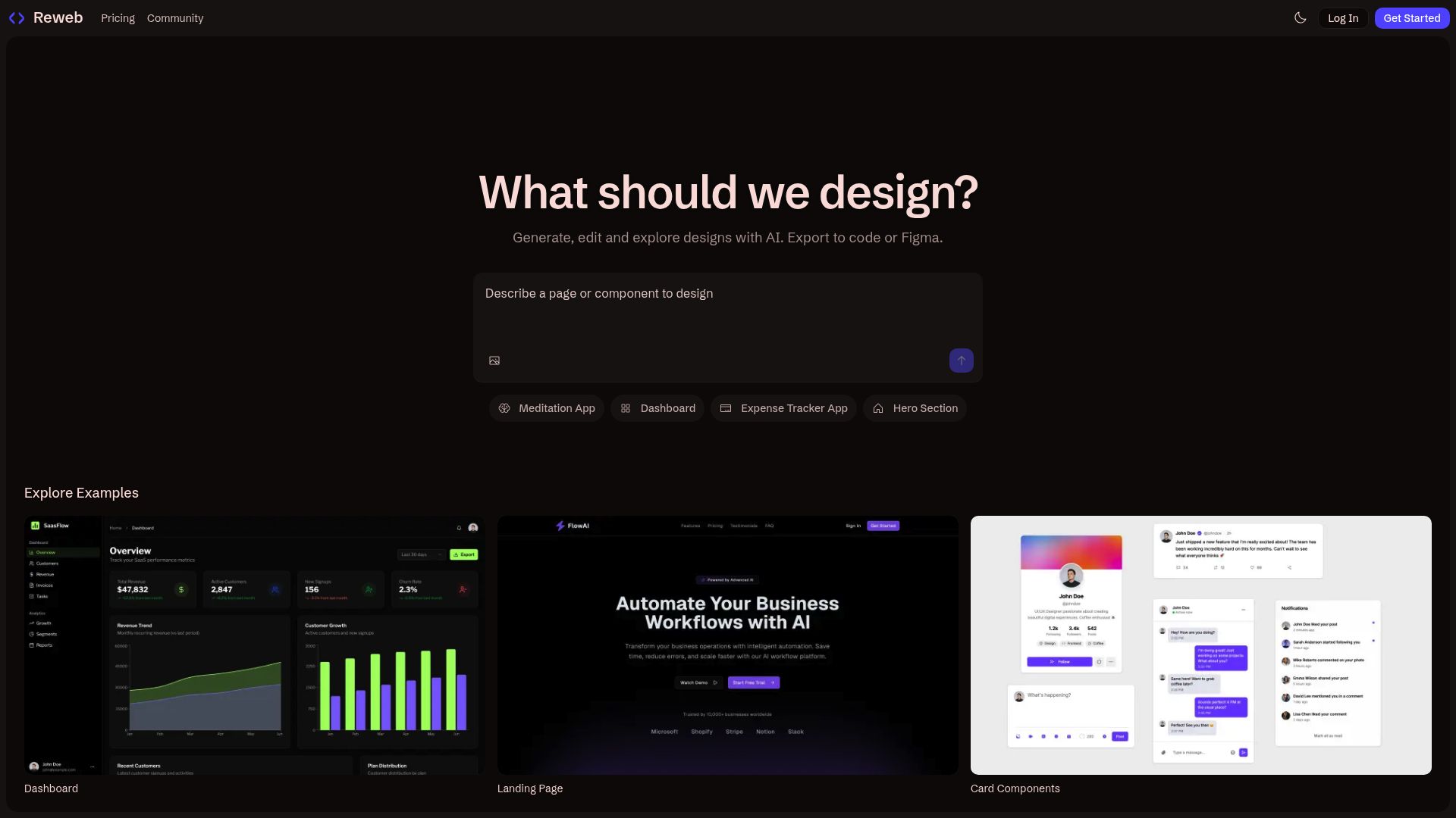 Reweb AI 产品预览图