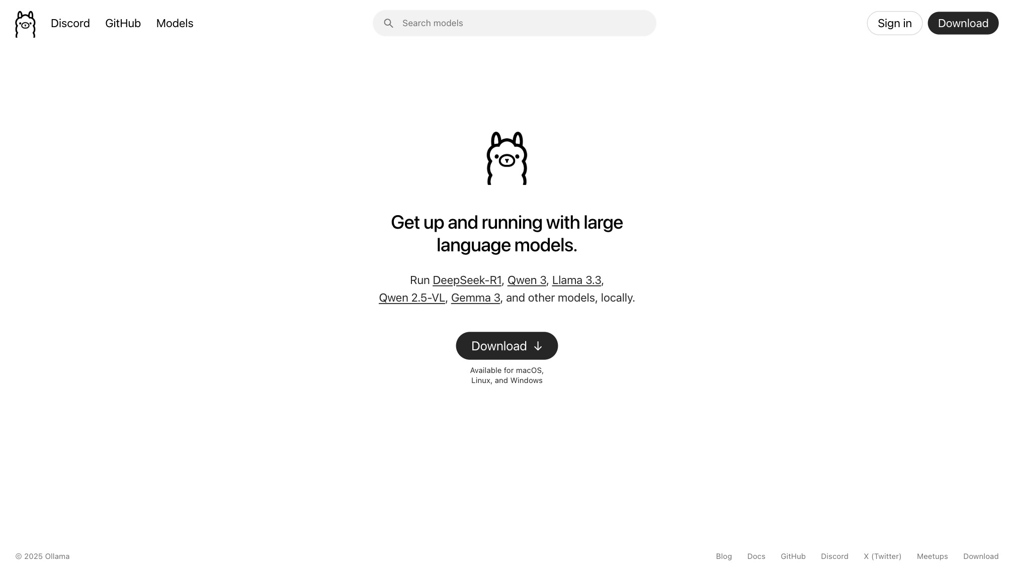 Ollama 产品预览图
