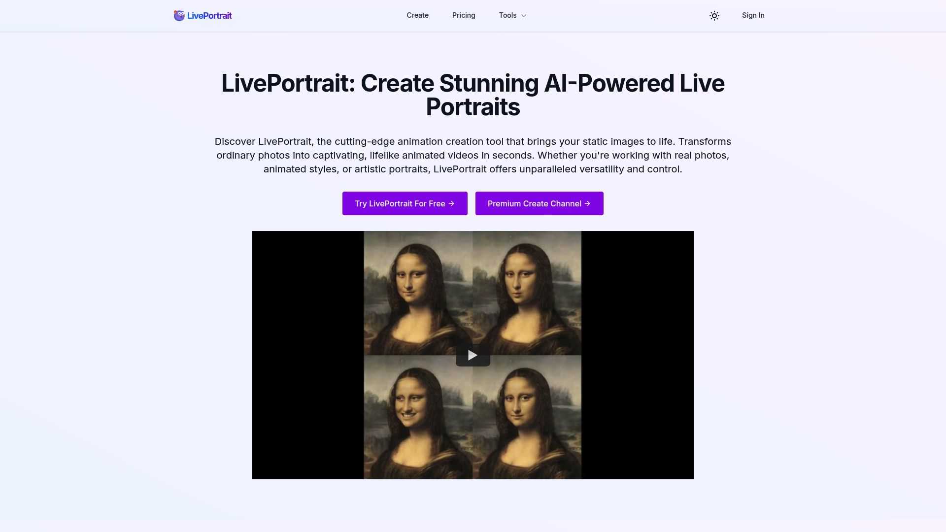 LivePortrait 产品预览图
