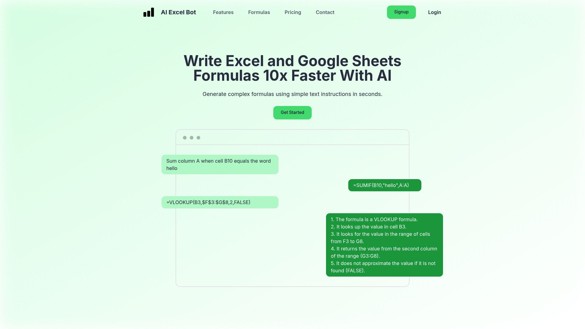 AI Excel Bot 产品预览图