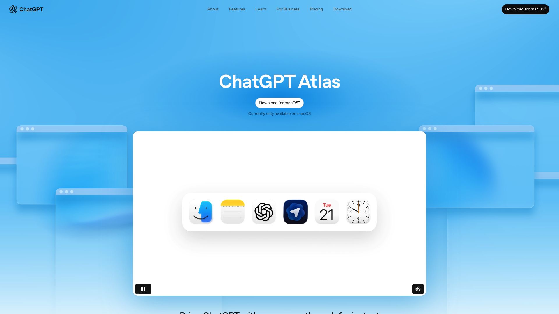 ChatGPT Atlas 产品预览图