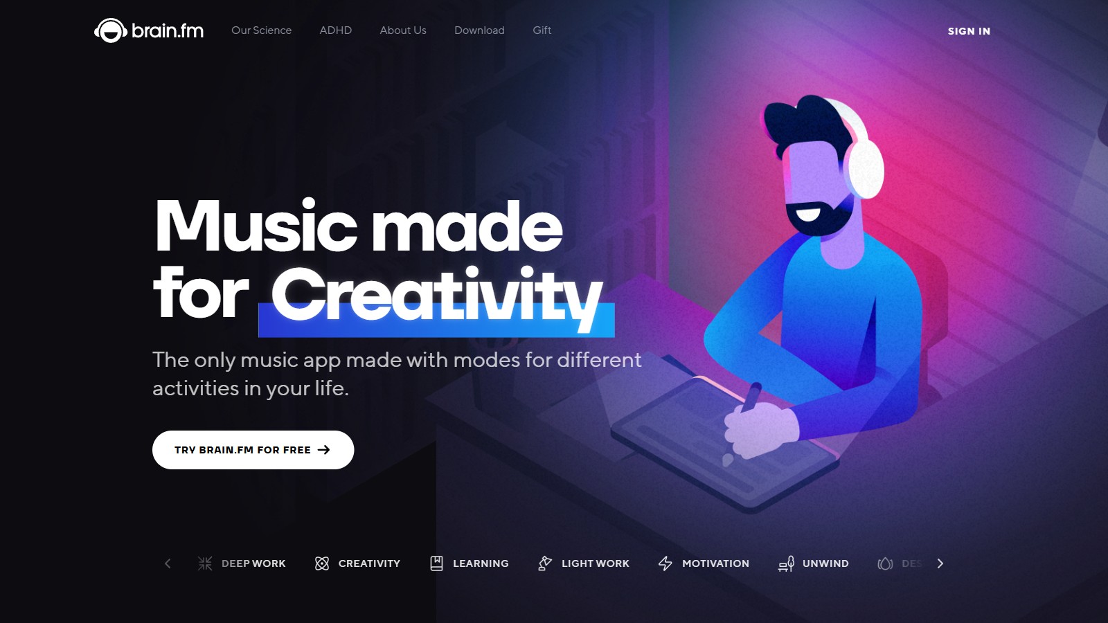 Brain.fm 产品预览图