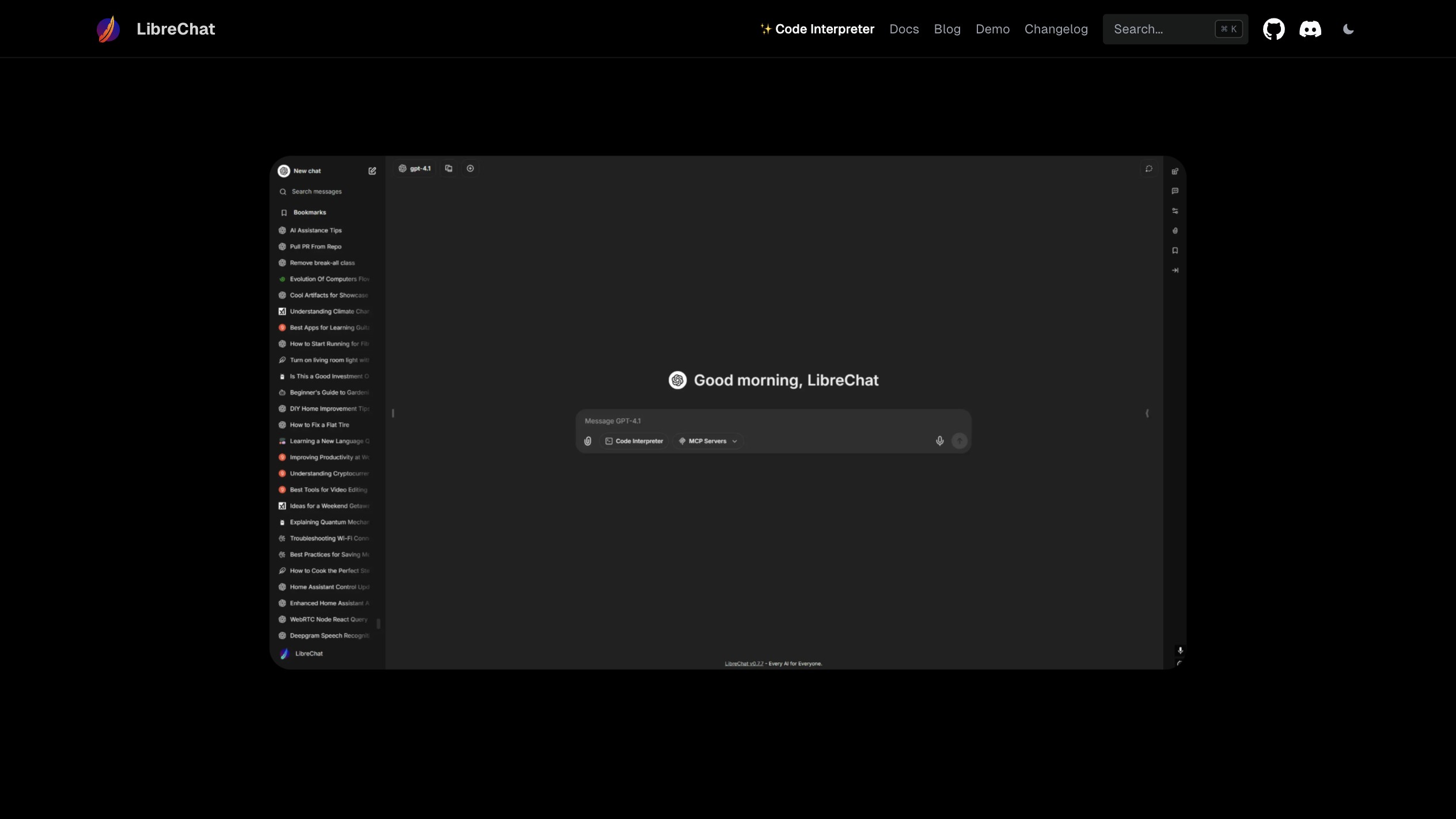 LibreChat 产品预览图