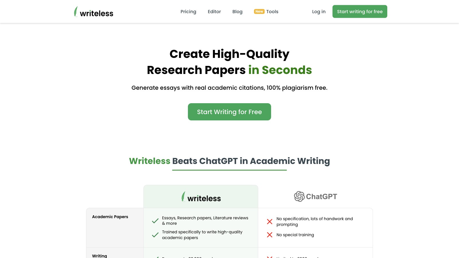 Writeless AI 产品预览图