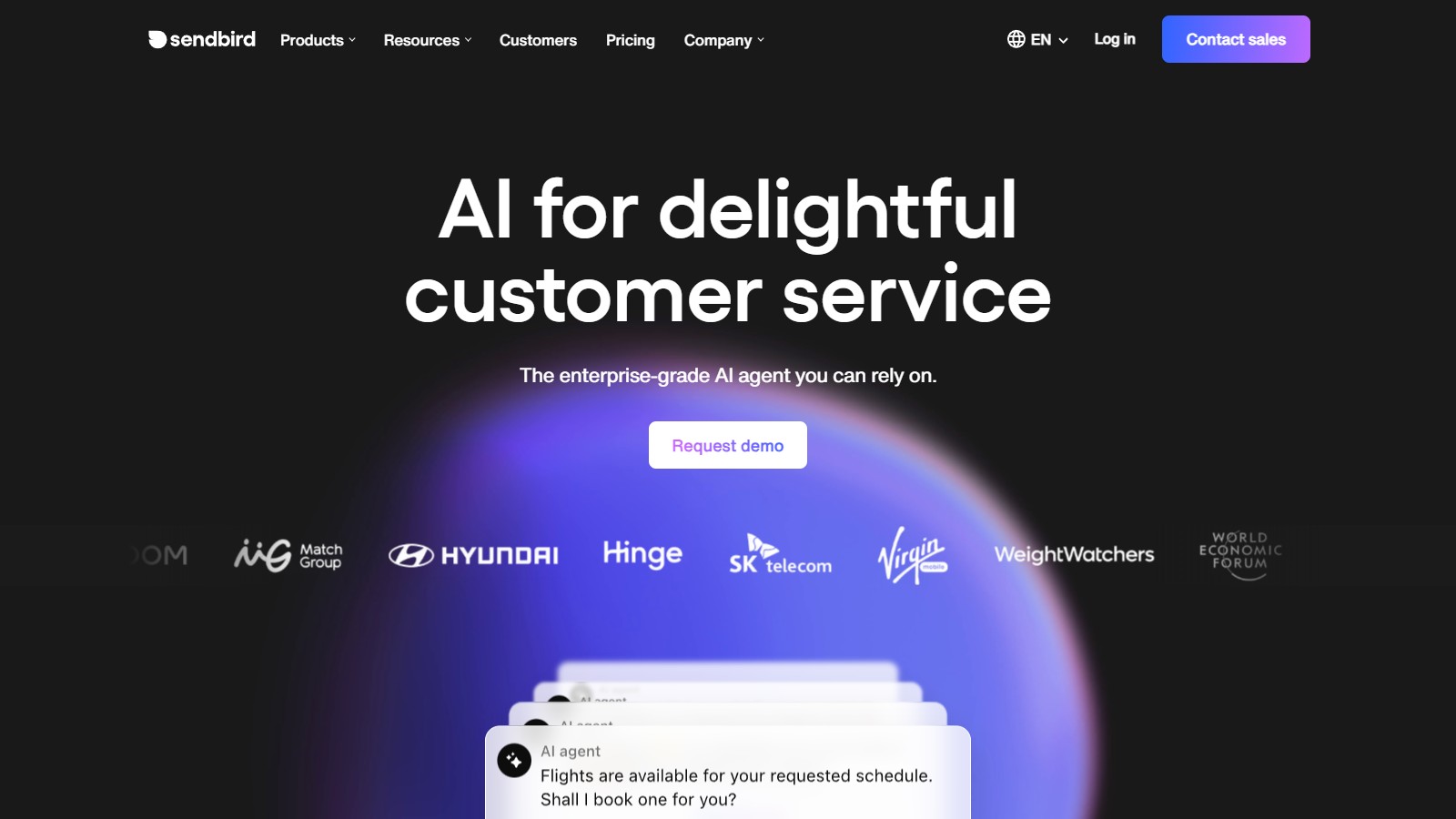 Sendbird 产品预览图