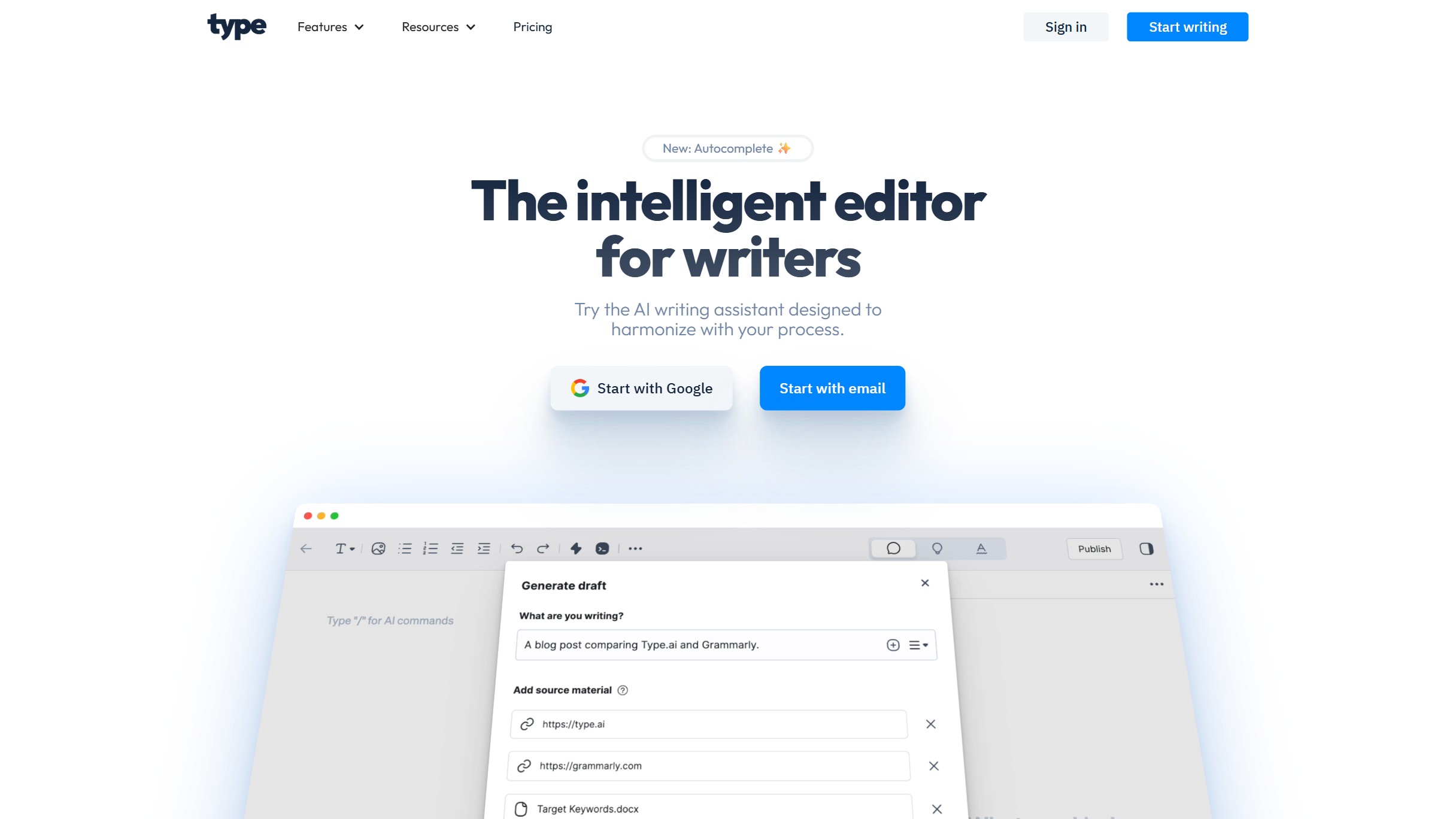 Type.ai 产品预览图