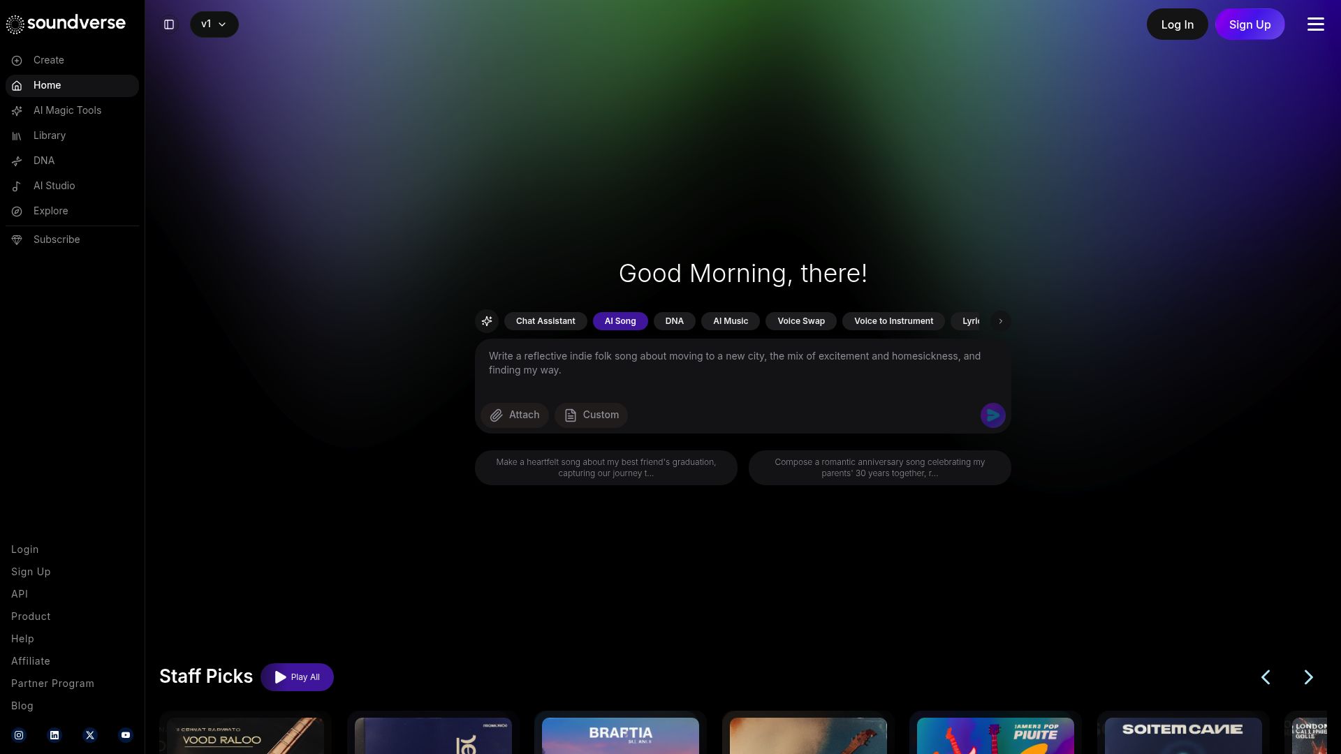 Soundverse AI 产品预览图